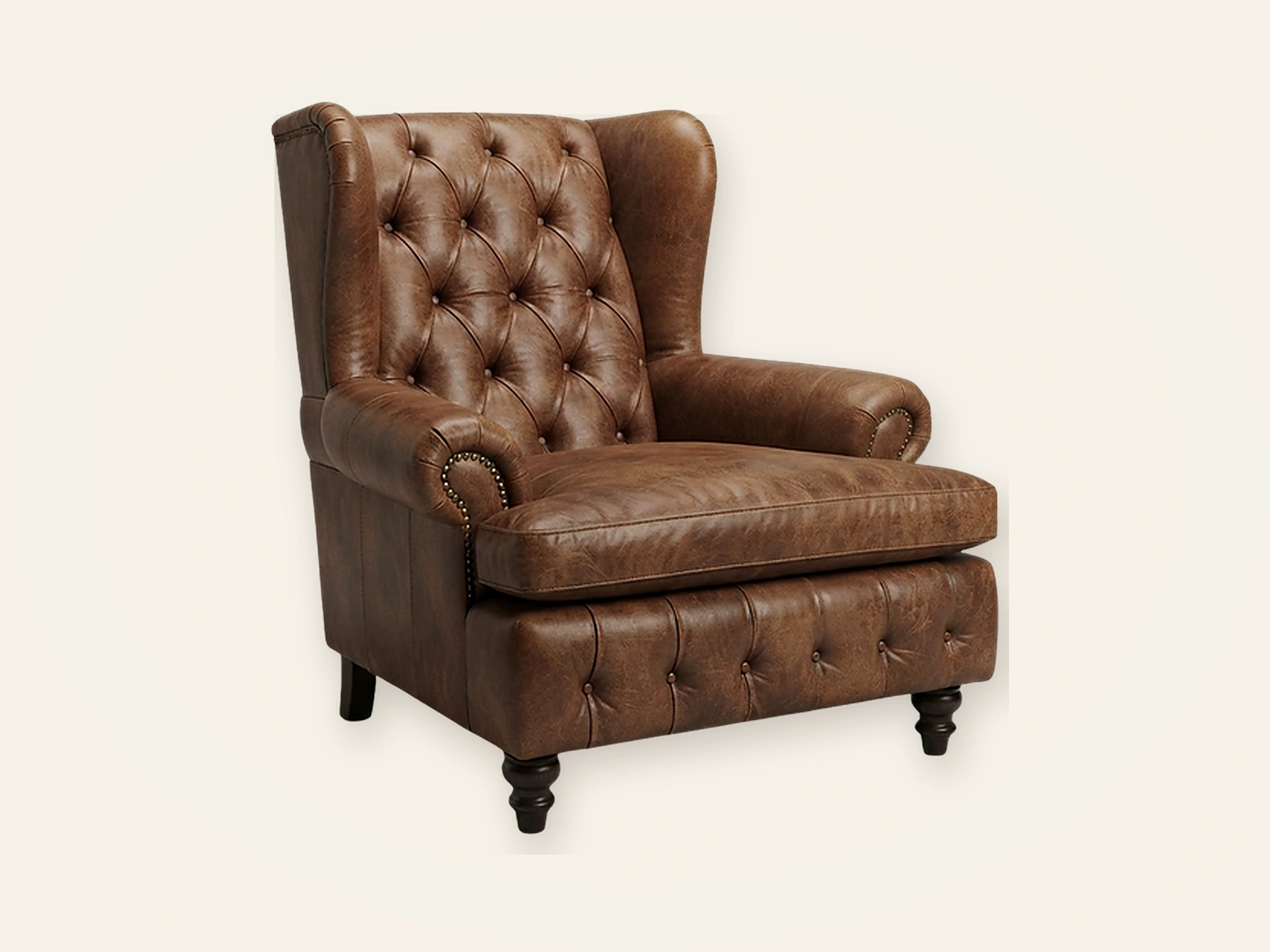 Chesterfield Alberth — Sillones & Poltronas en cuero natural, hecho a mano por Munay Cueros Chile