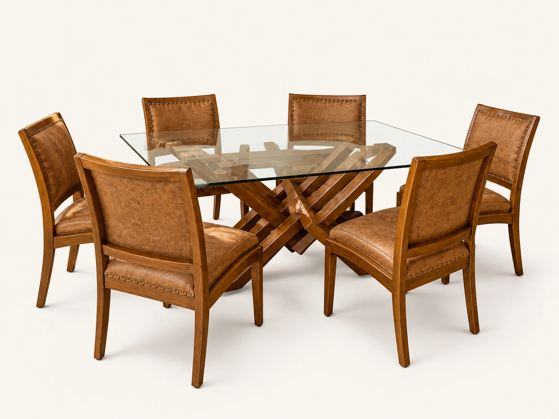 Comedor Belfast Riel — Comedores en roble y raulí, hecho a mano por Munay Cueros Chile
