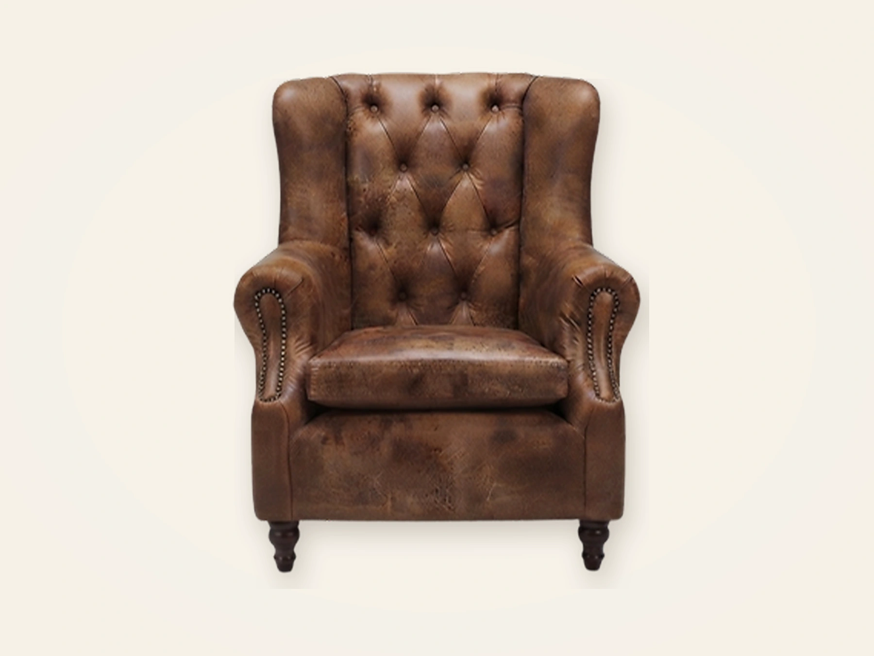 Enrique VIII Royal — Sillones & Poltronas en cuero natural, hecho a mano por Munay Cueros Chile