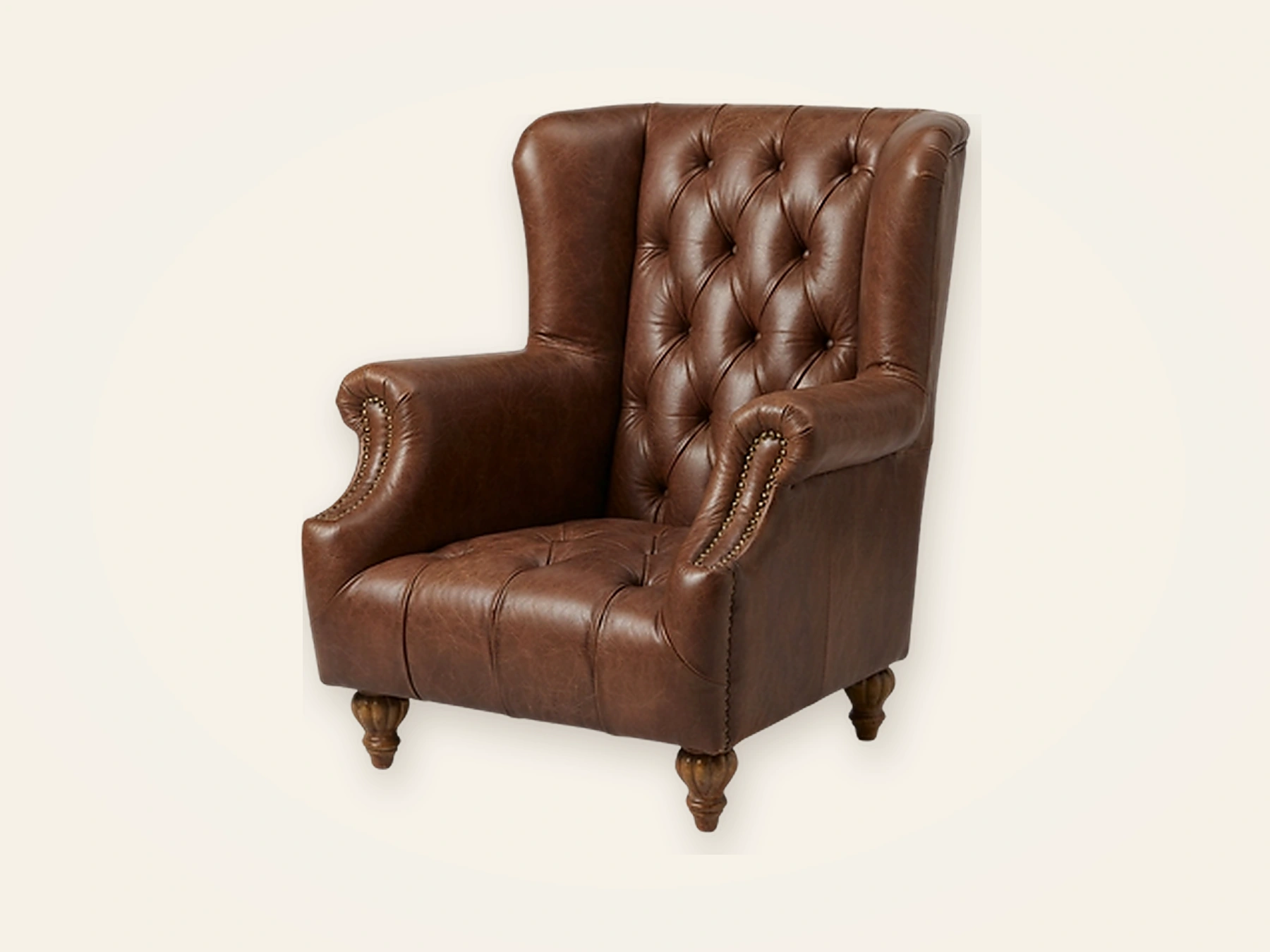 Enrique VIII — Sillones & Poltronas en cuero natural, hecho a mano por Munay Cueros Chile